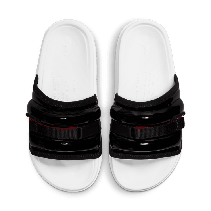 Jordan Super Play Slides in Black Angle 1