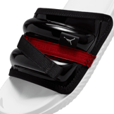 Jordan Super Play Slides in Black Angle 3
