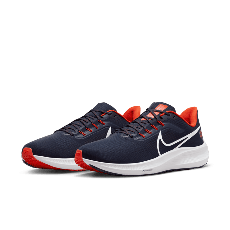 Nike Air Zoom Pegasus 39 (NFL Chicago Bears) Road Running Shoes Angle 2