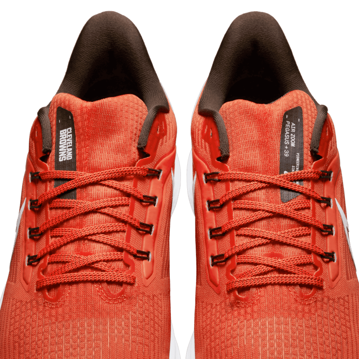 Nike Air Zoom Pegasus 39 (NFL Cleveland Browns) Road Running Shoes Angle 6