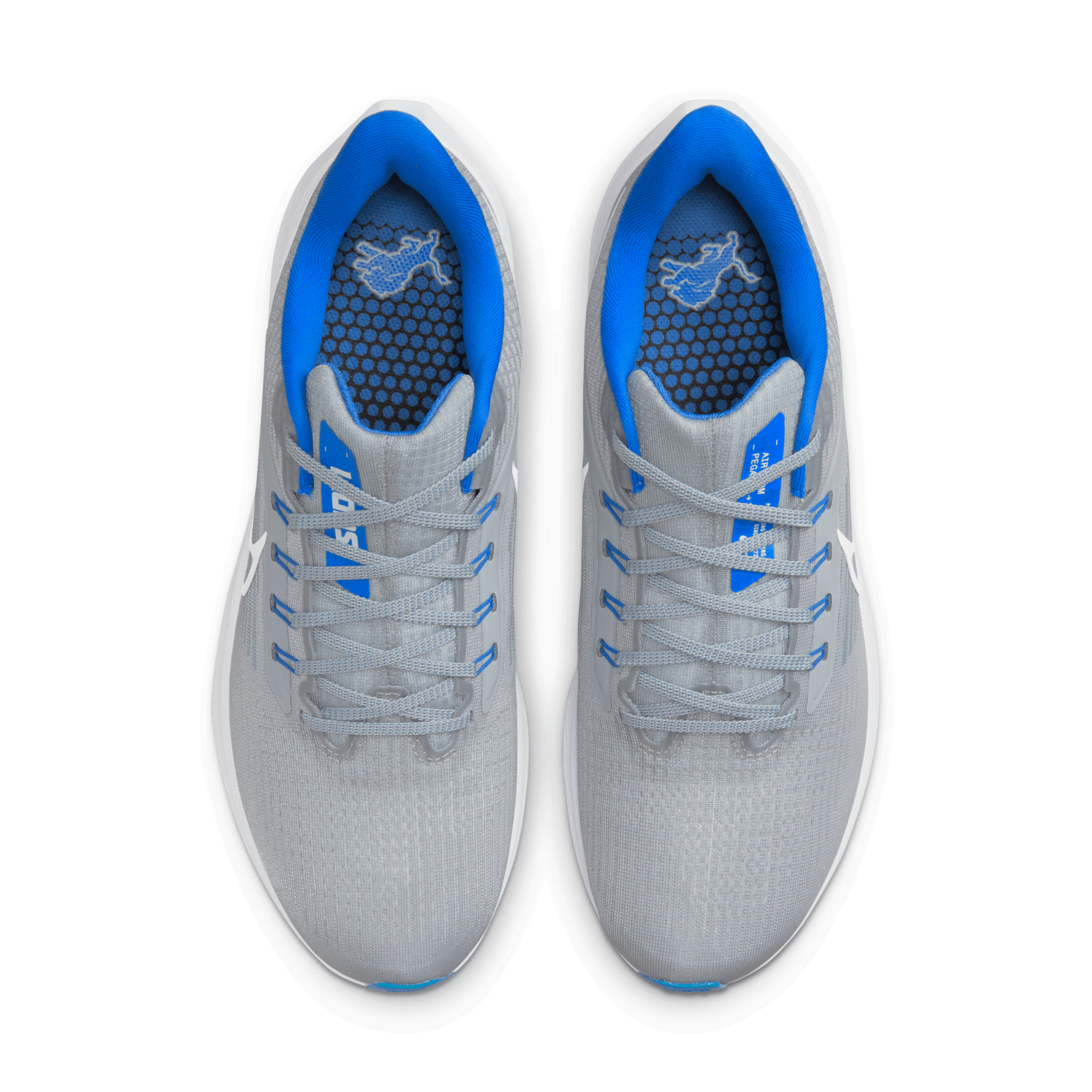 Nike Air Zoom Pegasus 39 (NFL Detroit Lions) Road Running Shoes Angle 2