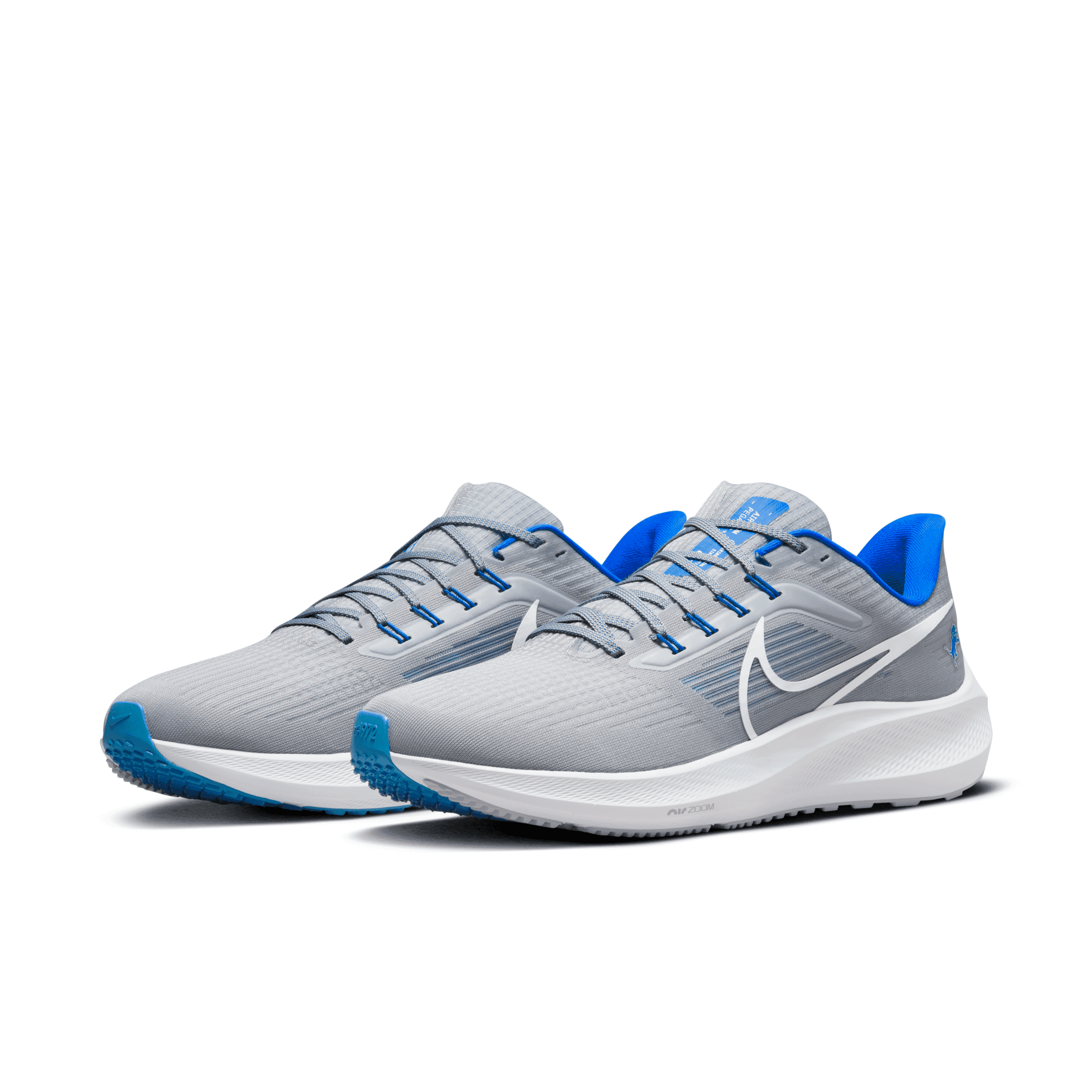 Nike Air Zoom Pegasus 39 (NFL Detroit Lions) Road Running Shoes Angle 3