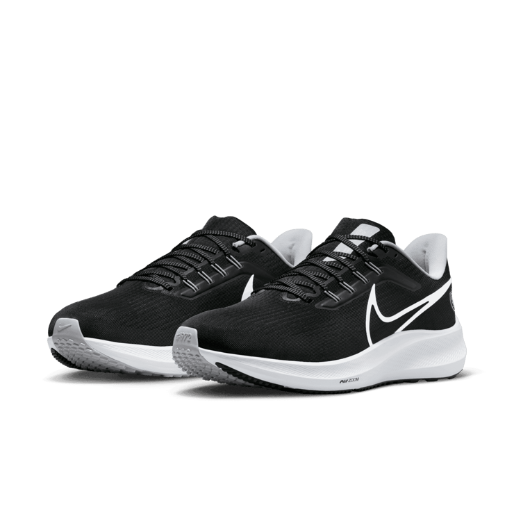 Nike Air Zoom Pegasus 39 (NFL Las Vegas Raiders) Road Running Shoes Angle 2