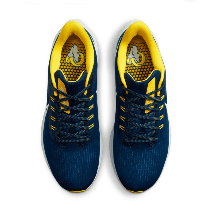 Nike Air Zoom Pegasus 39 (NFL Los Angeles Rams) Road Running Shoes Angle 1