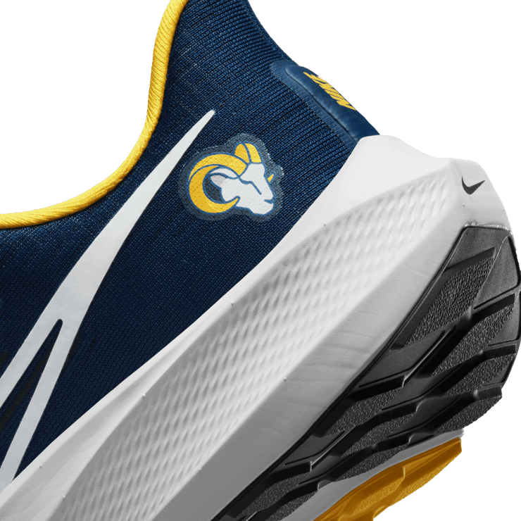 Nike Air Zoom Pegasus 39 (NFL Los Angeles Rams) Road Running Shoes Angle 5