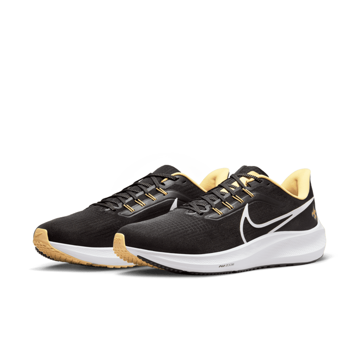 Nike Air Zoom Pegasus 39 (NFL New Orleans Saints) Road Running Shoes Angle 2