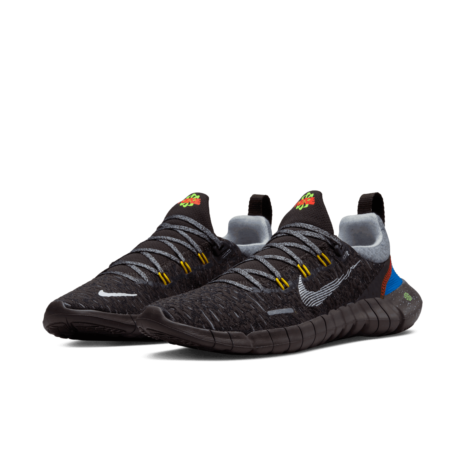 Nike Free Run 5.0 Next Nature Black Blue Yellow Running Shoes DV1459-200 Mens 12 Nike Free Run 5.0 Next Nature Velvet Brown FlyKnit Sneakers  main image 2