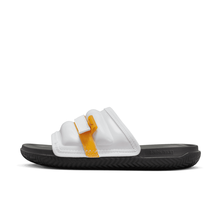 Jordan Super Play Slides in White Angle 0