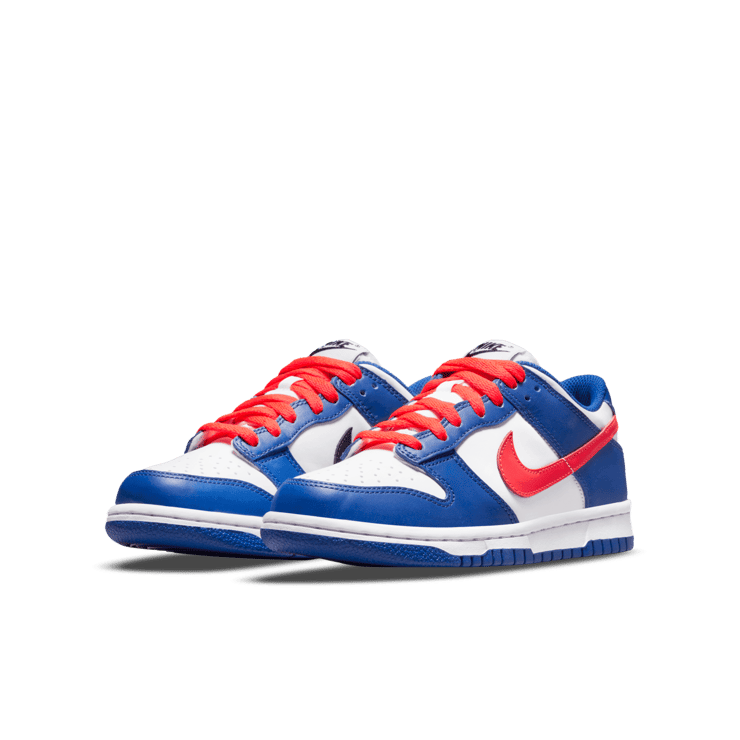 Nike Dunk Low Bright Crimson Game Royal (GS) Angle 2