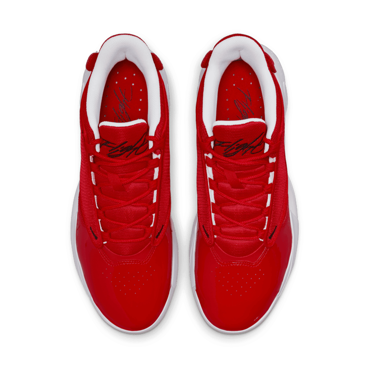 Jordan Max Aura 4 Shoes in Red Angle 1