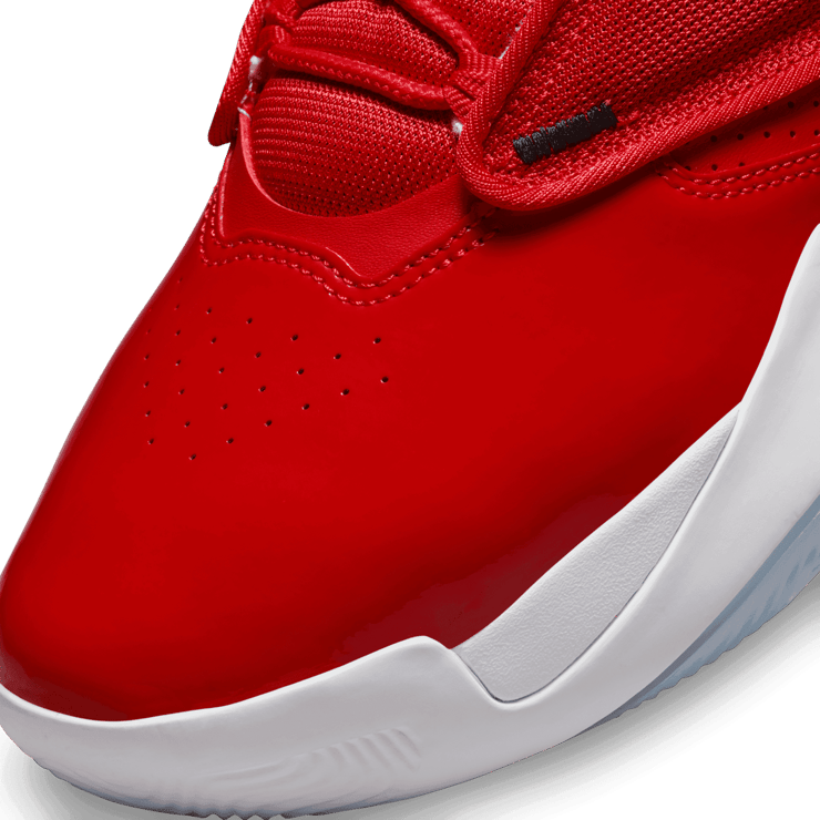 Jordan Max Aura 4 Shoes in Red Angle 4