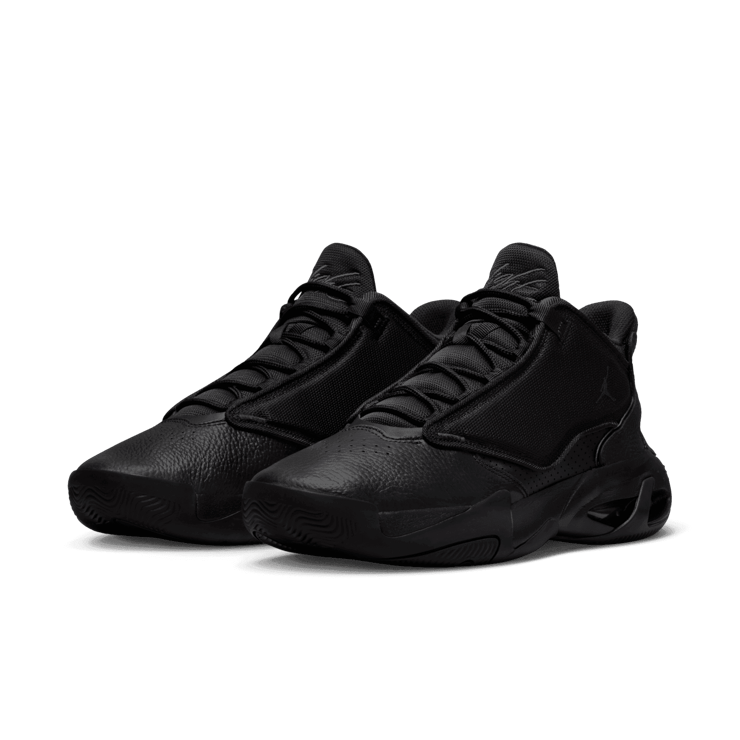Jordan Max Aura 4 Shoes in Black Angle 2