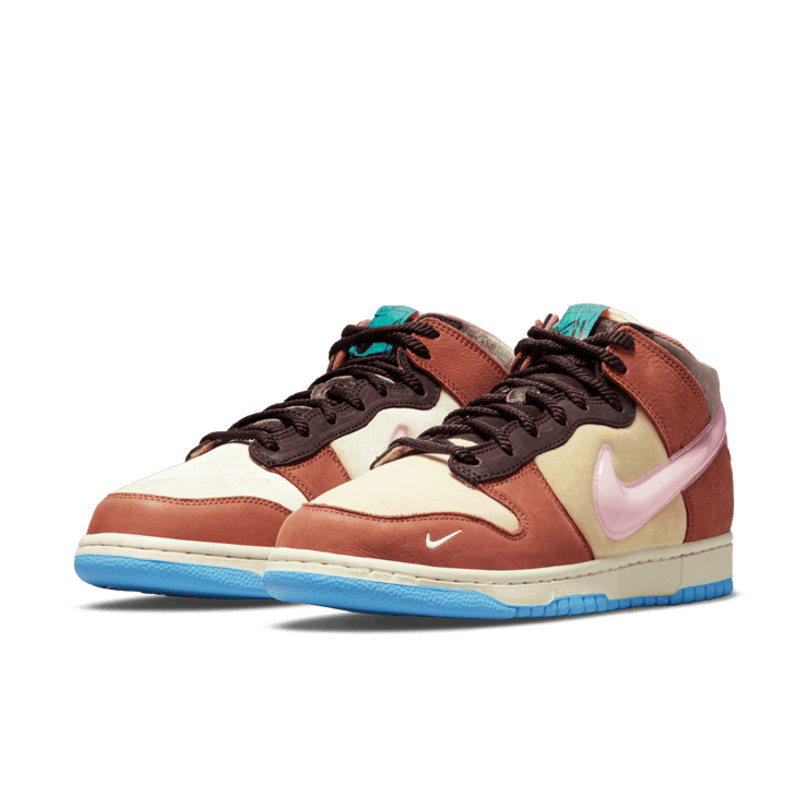 Nike Dunk Mid Social Status Milk Carton Burnt Brown Angle 2