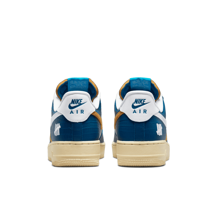 Nike Air Force 1 Undefeated 5 On It Croc Blue & Yellow Angle 3