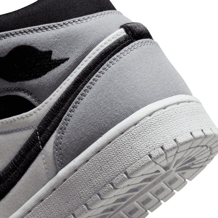 Air Jordan 1 Mid SE Canvas Black Light Steel Grey (W) Angle 5