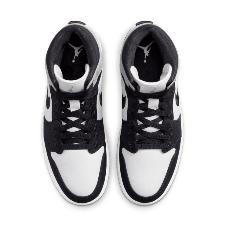 Air Jordan 1 Mid SE Canvas Black Light Steel Grey (W) Angle 1