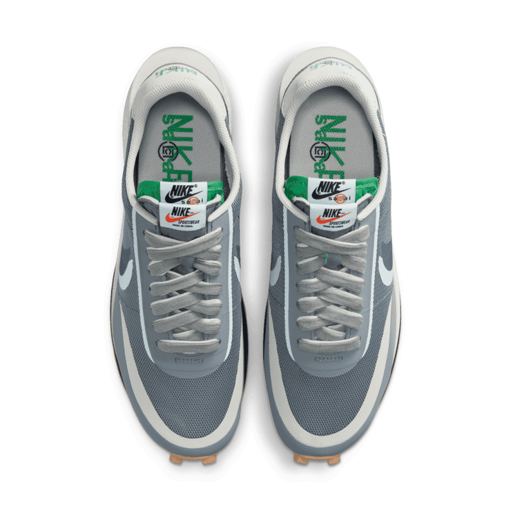 Nike LD Waffle sacai CLOT Cool Grey Angle 1
