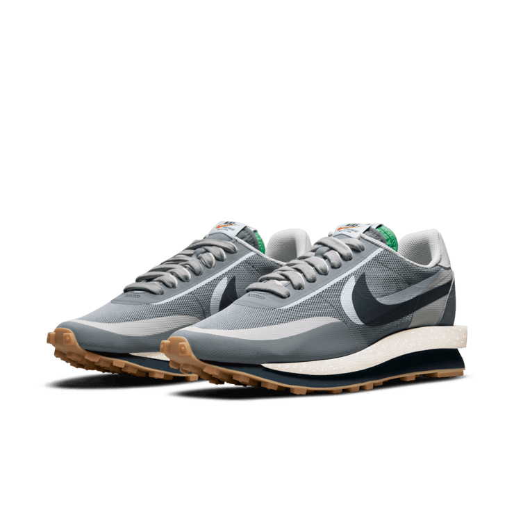 Nike LD Waffle sacai CLOT Cool Grey Angle 2