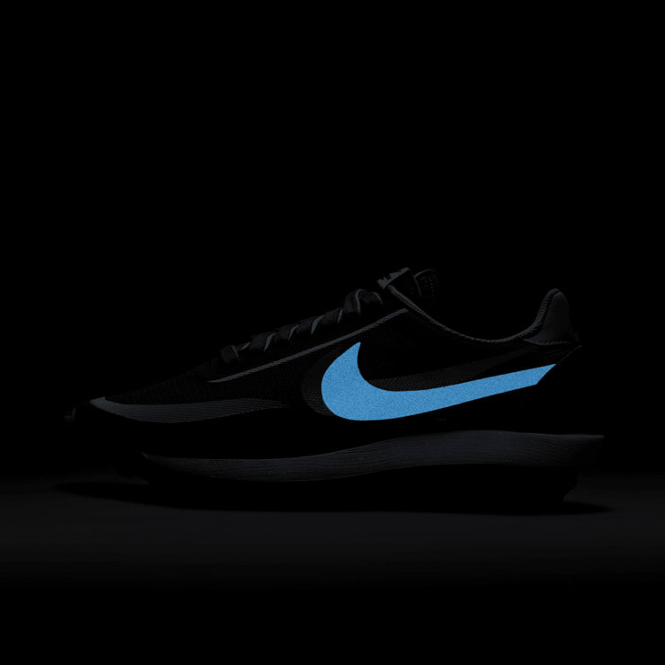 Nike LD Waffle sacai CLOT Cool Grey Angle 6