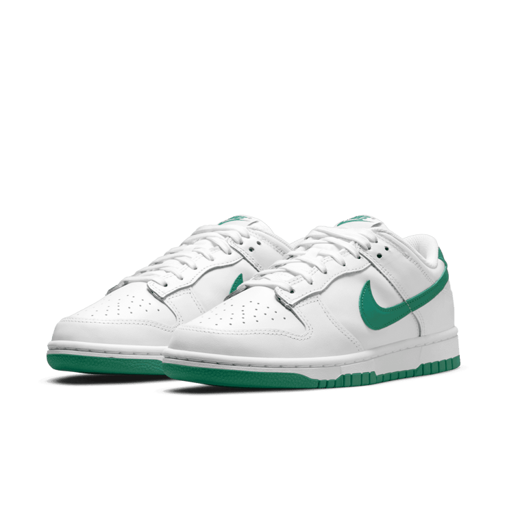 Nike Dunk Low White Green Angle 2