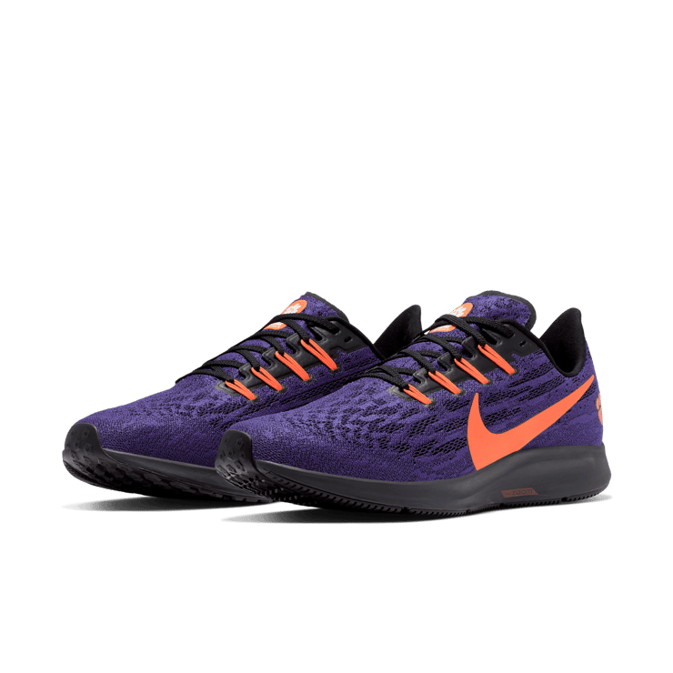 Nike Air Zoom Pegasus 36 (Clemson) Running Shoes Angle 2