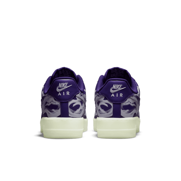 Nike Air Force 1 Low 07 QS Purple Skeleton Halloween (2021) Angle 3