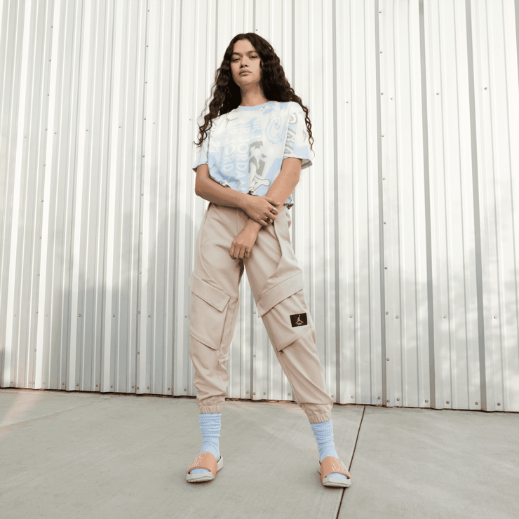 Jordan NOLA Slides in Orange Angle 4