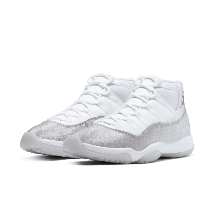 Air Jordan 11 Retro White Metallic Silver (W) Angle 2