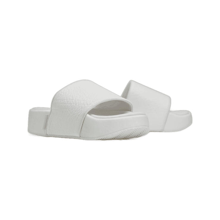 adidas Y-3 Slides Core White Angle 2