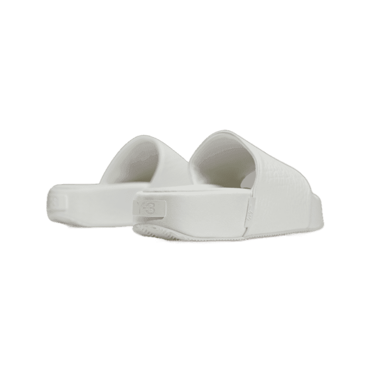 adidas Y-3 Slides Core White Angle 3
