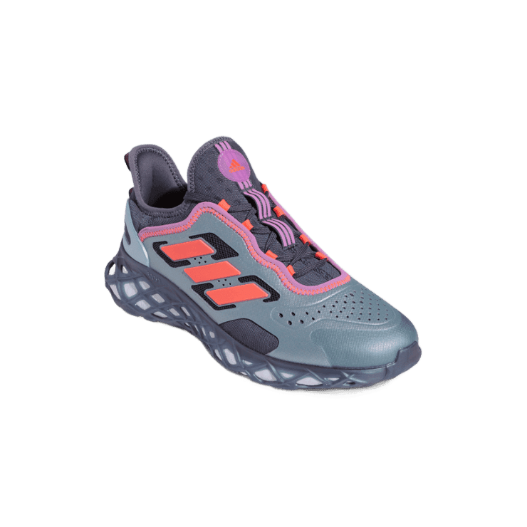 adidas Web BOOST Running Shoes Magic Grey Met Angle 3