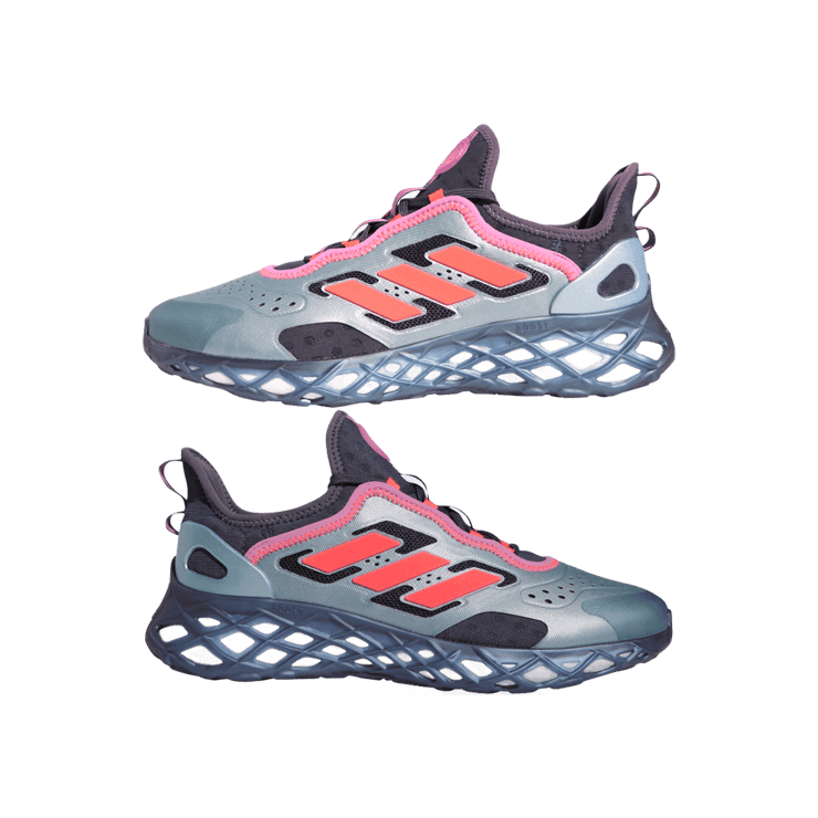 adidas Web BOOST Running Shoes Magic Grey Met Angle 6