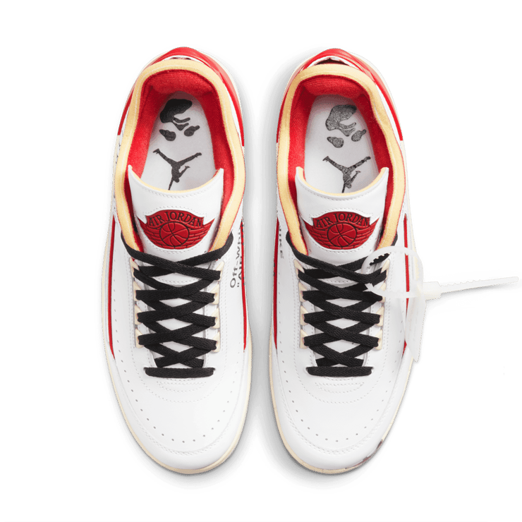 Jordan 2 Retro Low SP Off-White White Red Angle 1