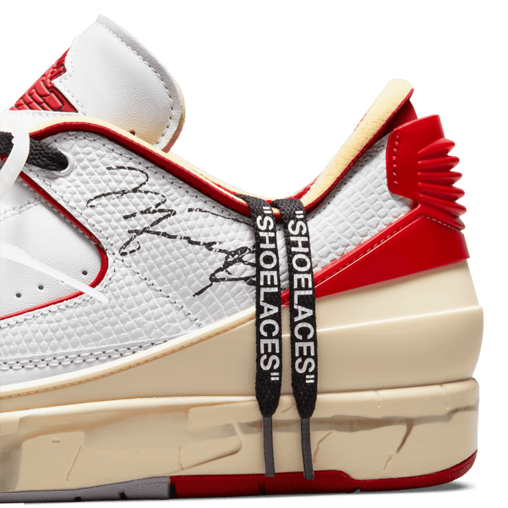 Air Jordan 2 Retro Low SP Off-White White Red Angle 10