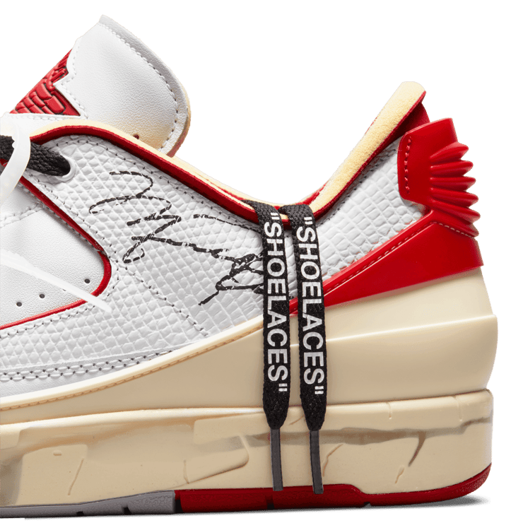 Jordan 2 Retro Low SP Off-White White Red Angle 10