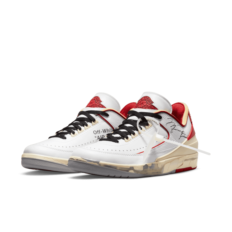 Air Jordan 2 Retro Low SP Off-White White Red Angle 2