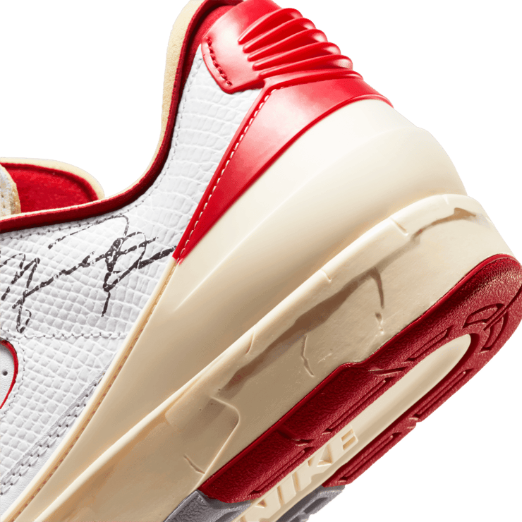 Jordan 2 Retro Low SP Off-White White Red Angle 5