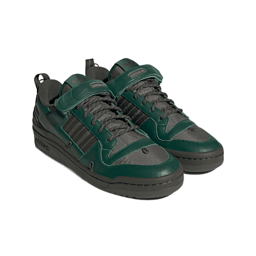 adidas Forum 84 Camp Low Shoes Dark Green 3.5 Mens Angle 0