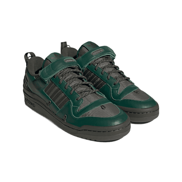 adidas Forum 84 Camp Low Shoes Dark Green 3.5 Mens Angle 0