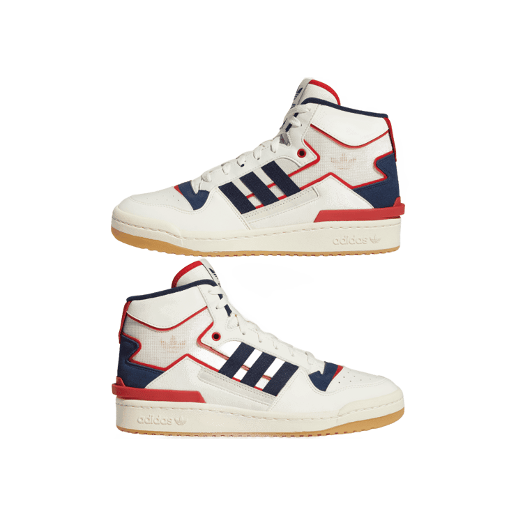 adidas Forum Exhibit Mid Shoes Off White Angle 5