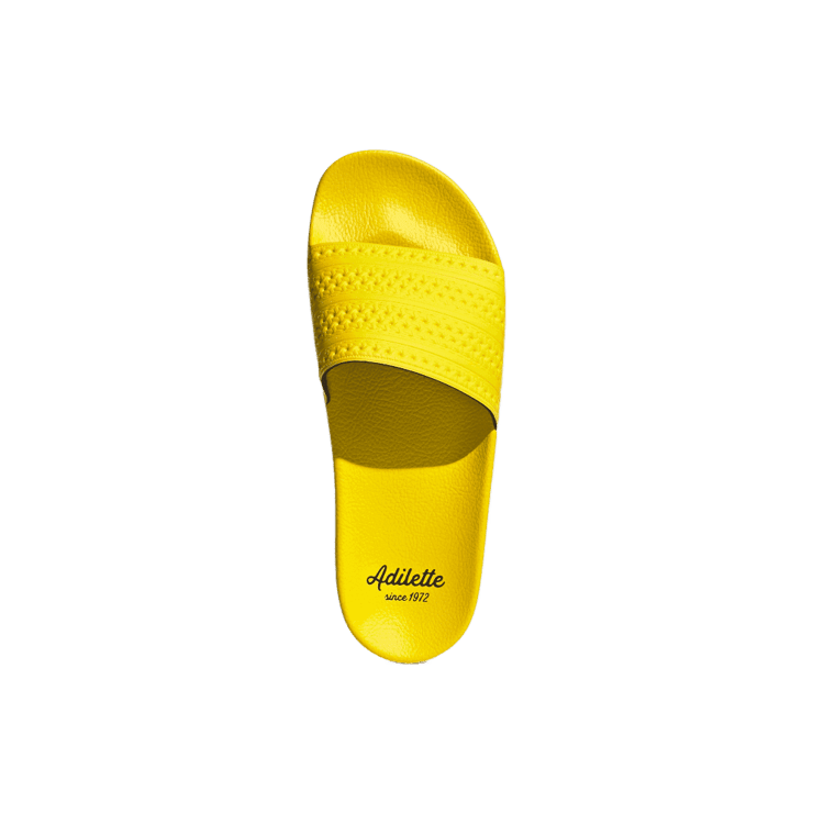 adidas Adilette Slides Impact Yellow Angle 0