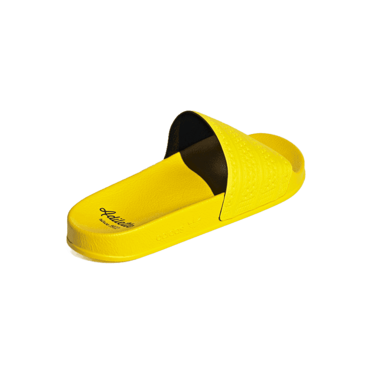 adidas Adilette Slides Impact Yellow Angle 3