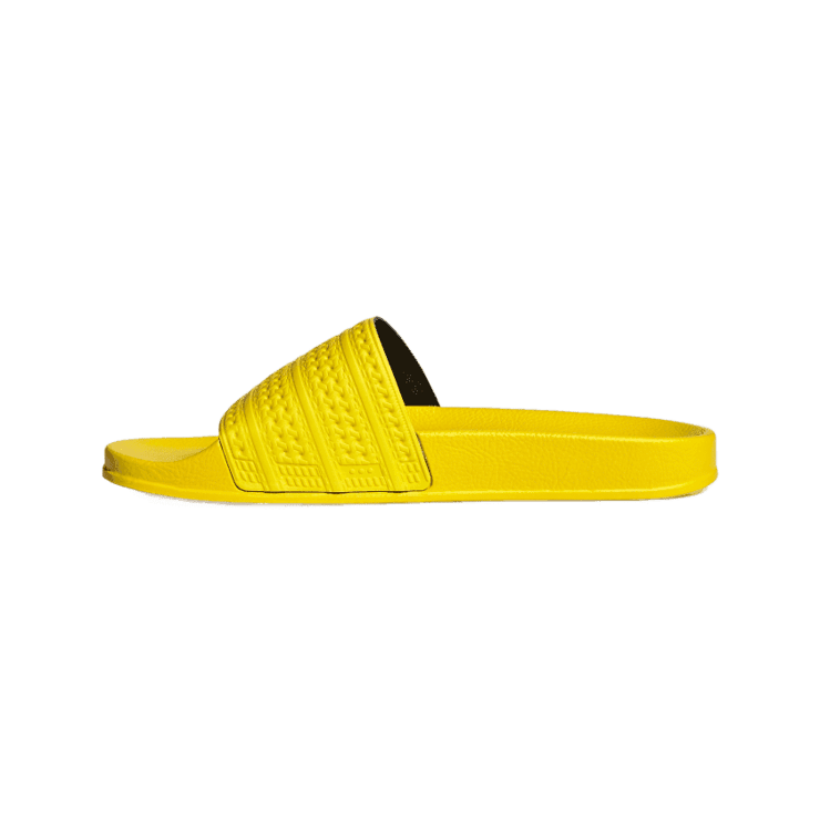 adidas Adilette Slides Impact Yellow Angle 4