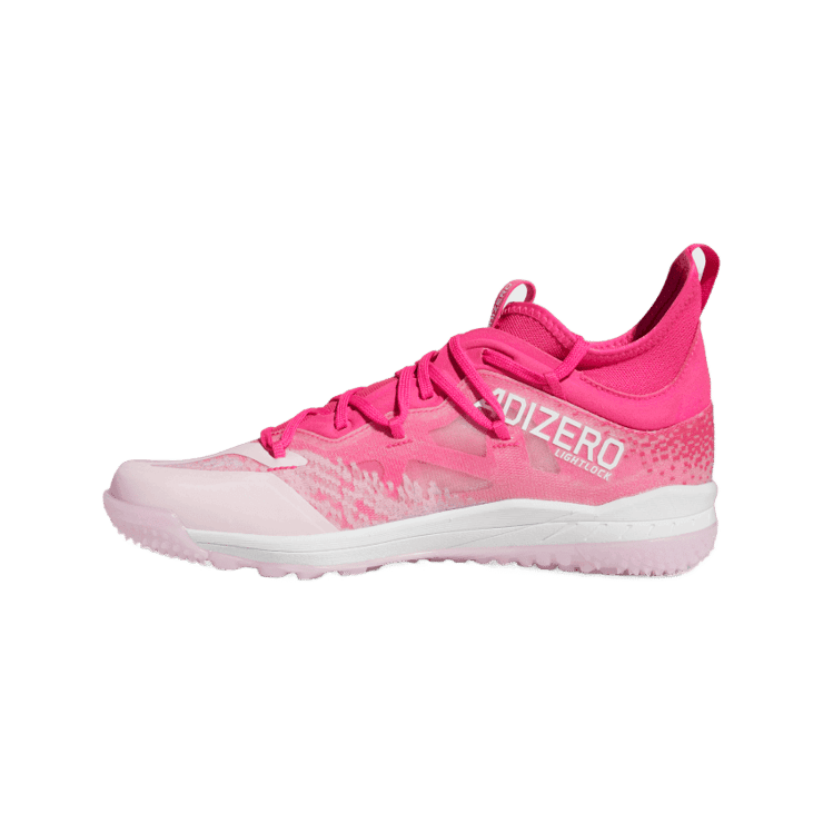 adidas Adizero Afterburner NWV Turf Shoes Team Shock Pink Angle 4