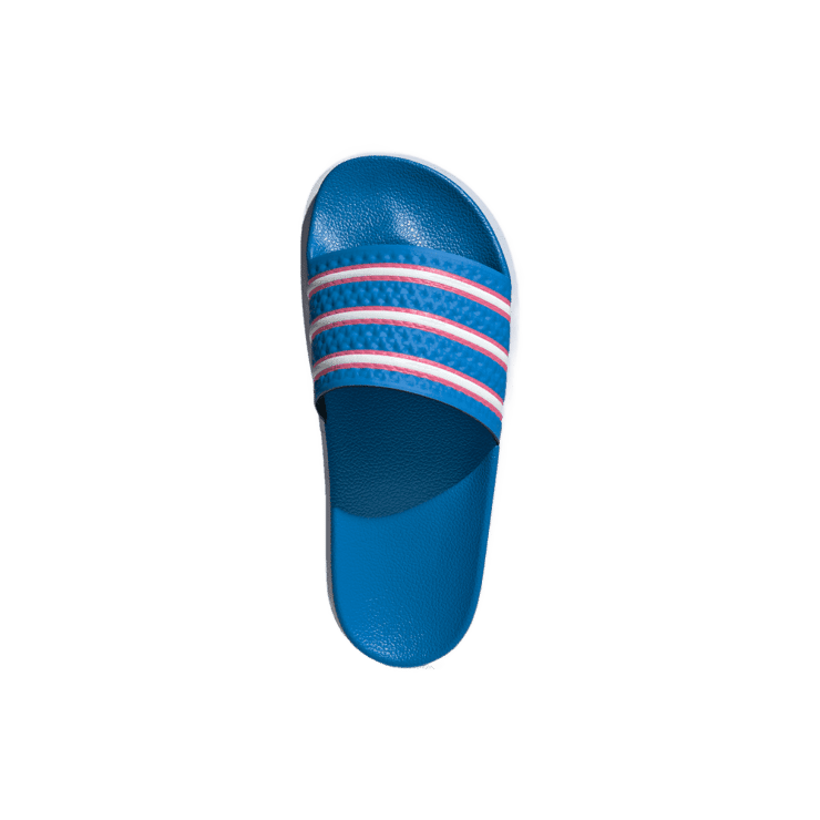 adidas Adilette Bonega Slides Blue Rush Angle 0