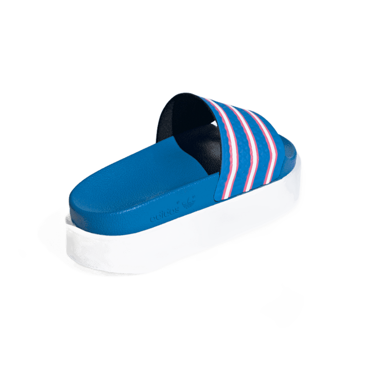 adidas Adilette Bonega Slides Blue Rush Angle 3