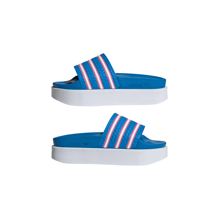 adidas Adilette Bonega Slides Blue Rush Angle 5