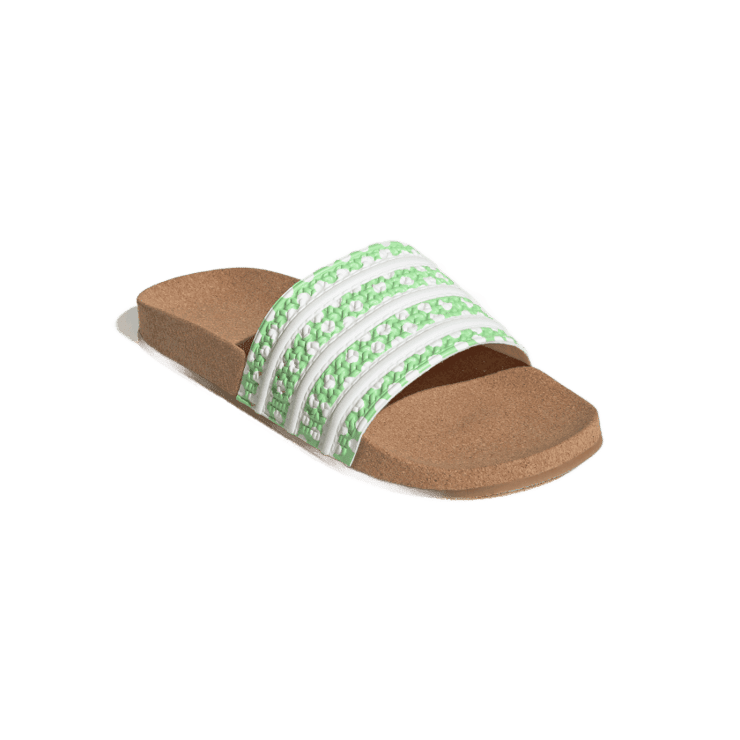 adidas Adilette Slides Glory Mint Angle 2