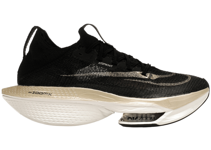 Nike Air Zoom Alphafly Next% 2 Black Metallic Gold Grain (Women's
