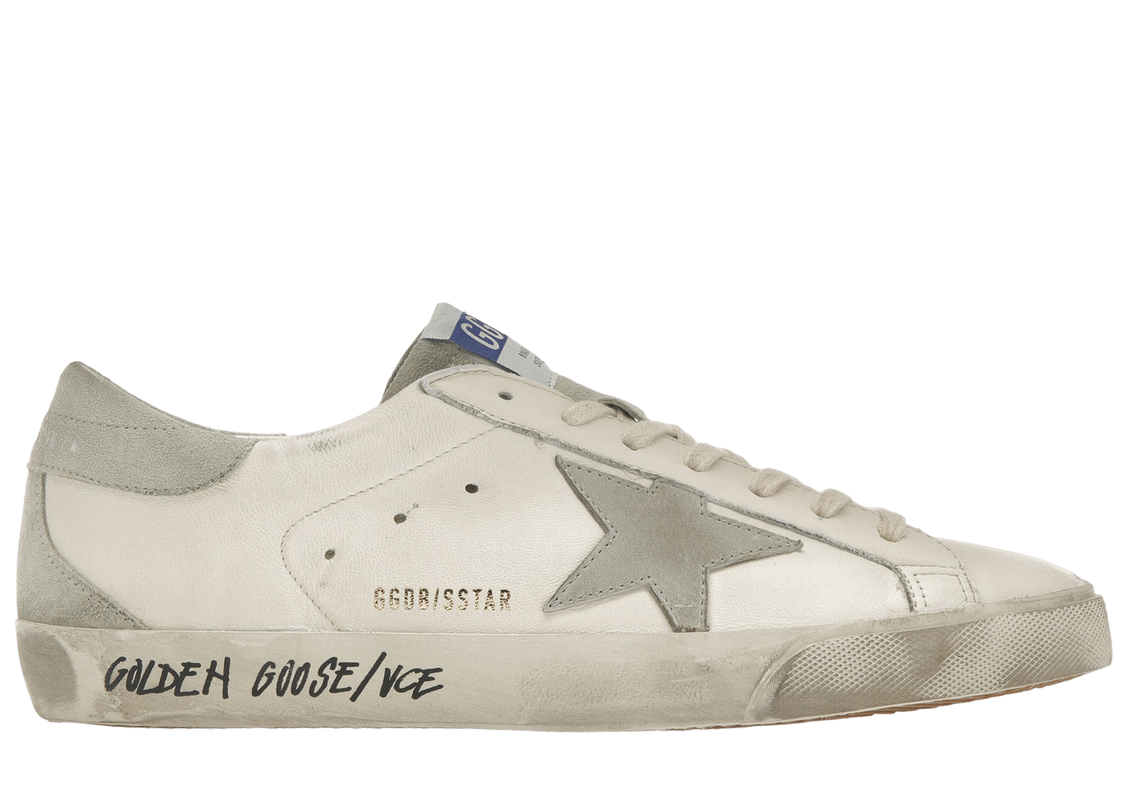 Golden Goose Super-Star White Silver Glitter (Women's